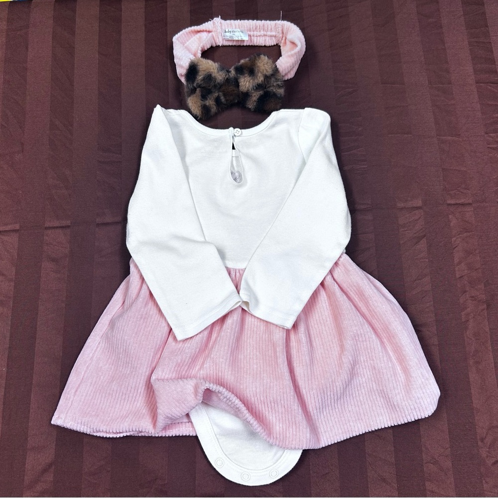 Baby Starters Infant Clothe 3 Pc Set 24 Months Dress and Jacket with Headband - Picture 12 of 13